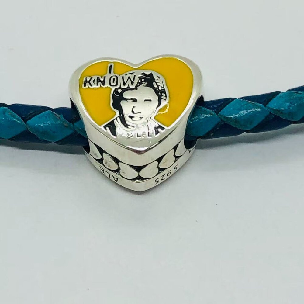 ✨✨Pandora STAR WARS Han Solo Princess Leia I Love You, I Know Charm Heart - Picture 3 of 4